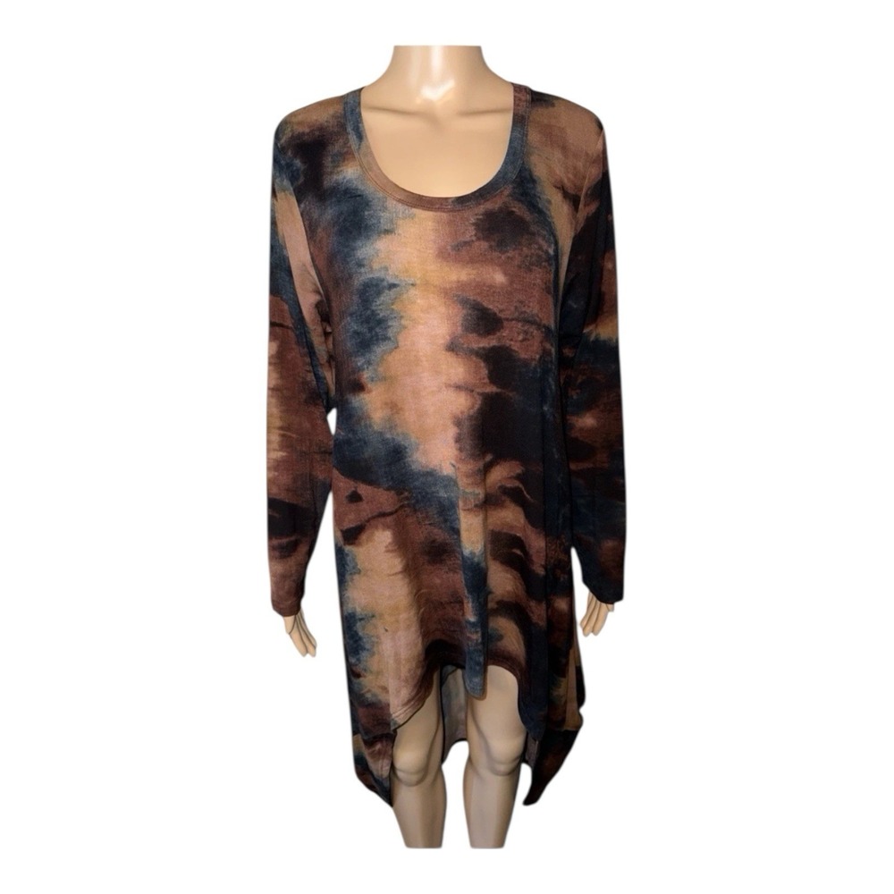New Parsley & Sage Dress Women's Size Large High Low Tie Dye Boho 18W216TD